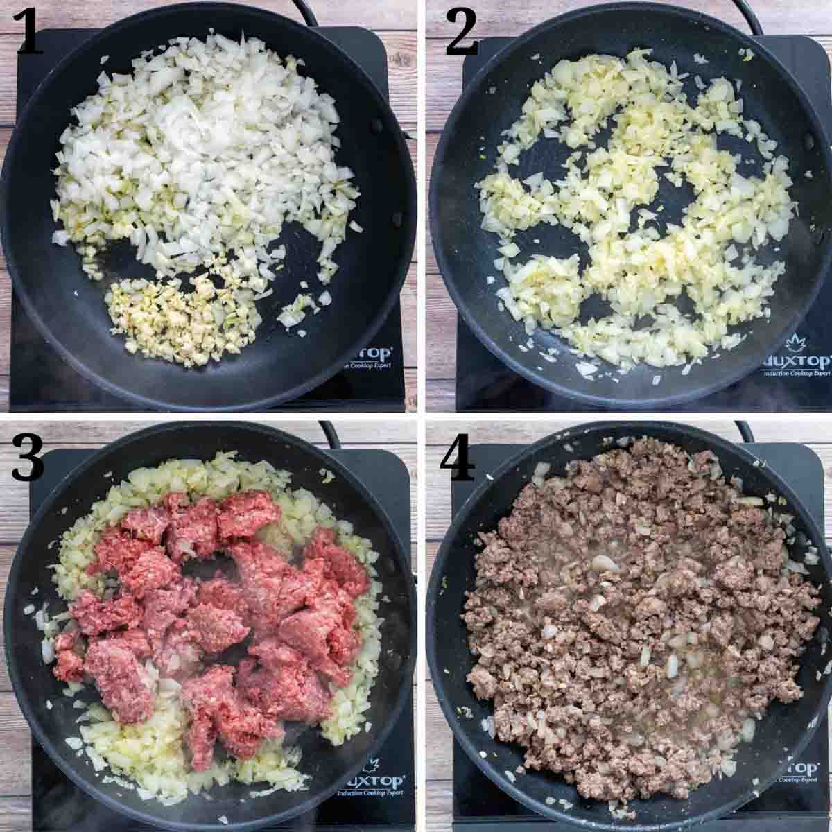 Collage showing how to start recipe.