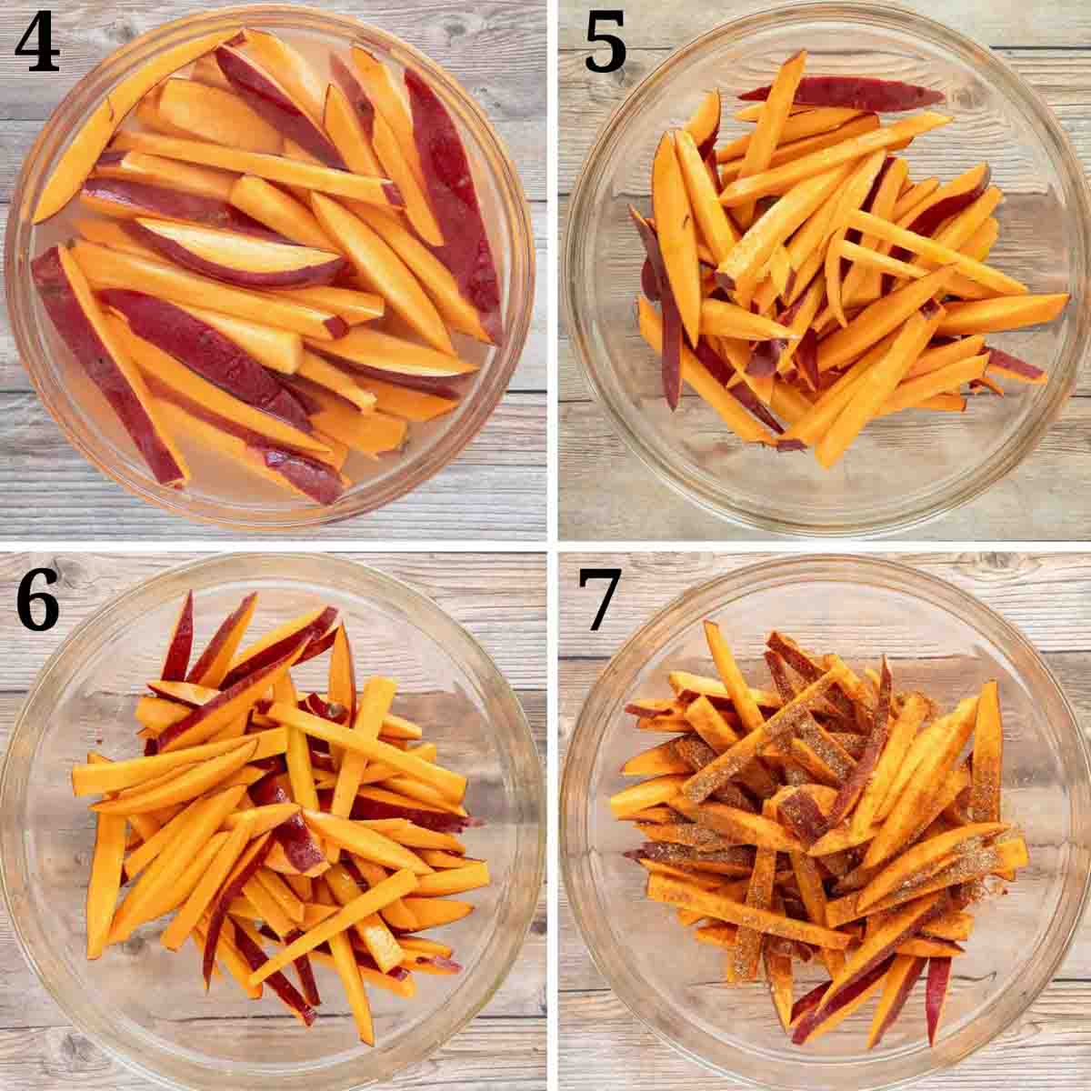 Collage showing the next steps in the recipe.